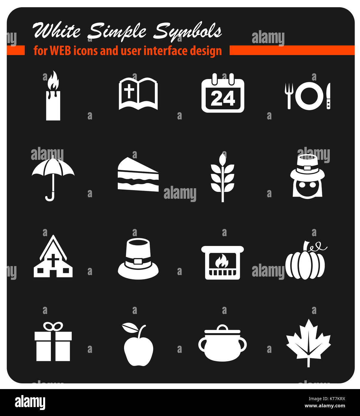 thanksgiving day icon set Stock Photo - Alamy