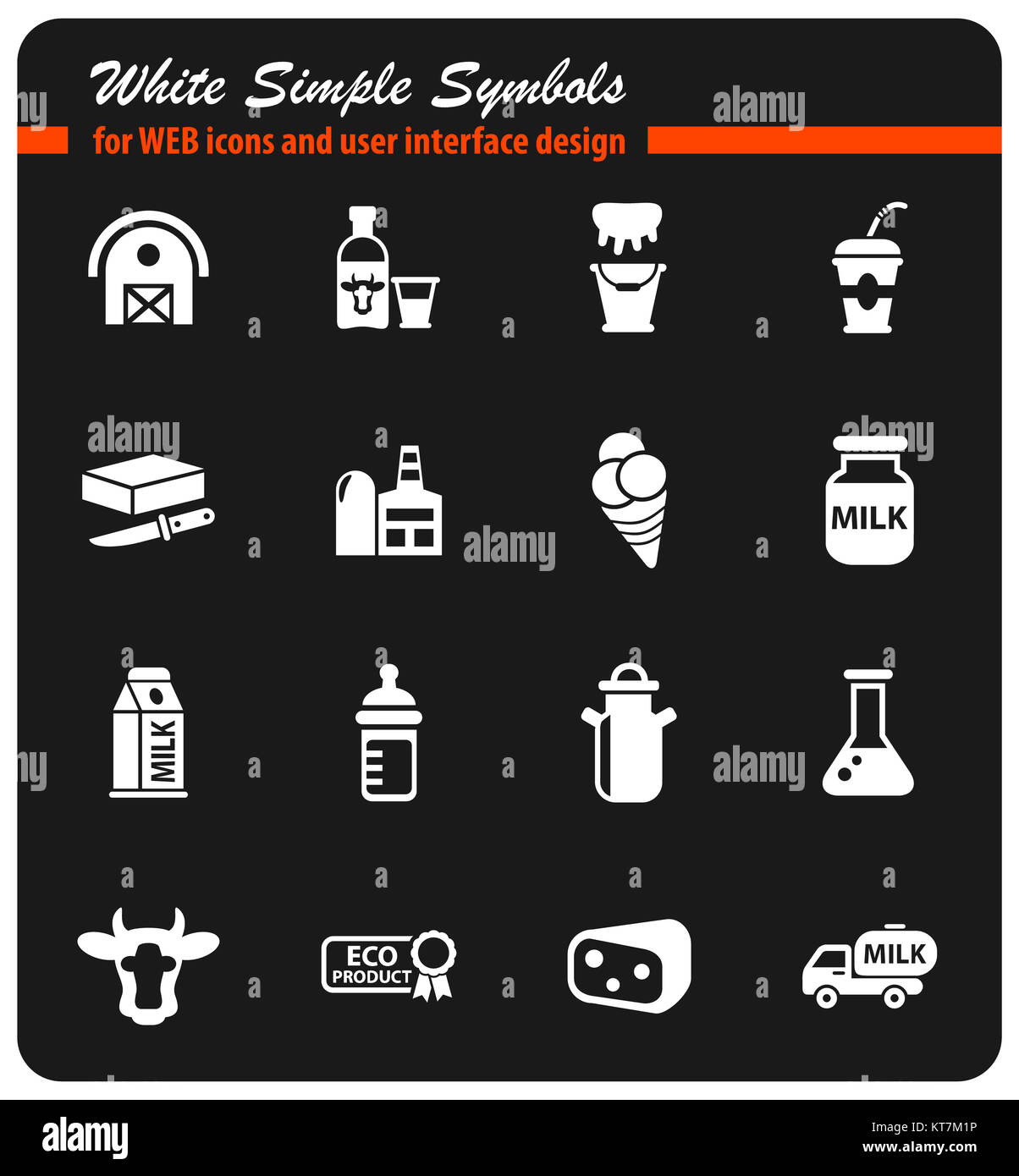 milk icon set Stock Photo - Alamy
