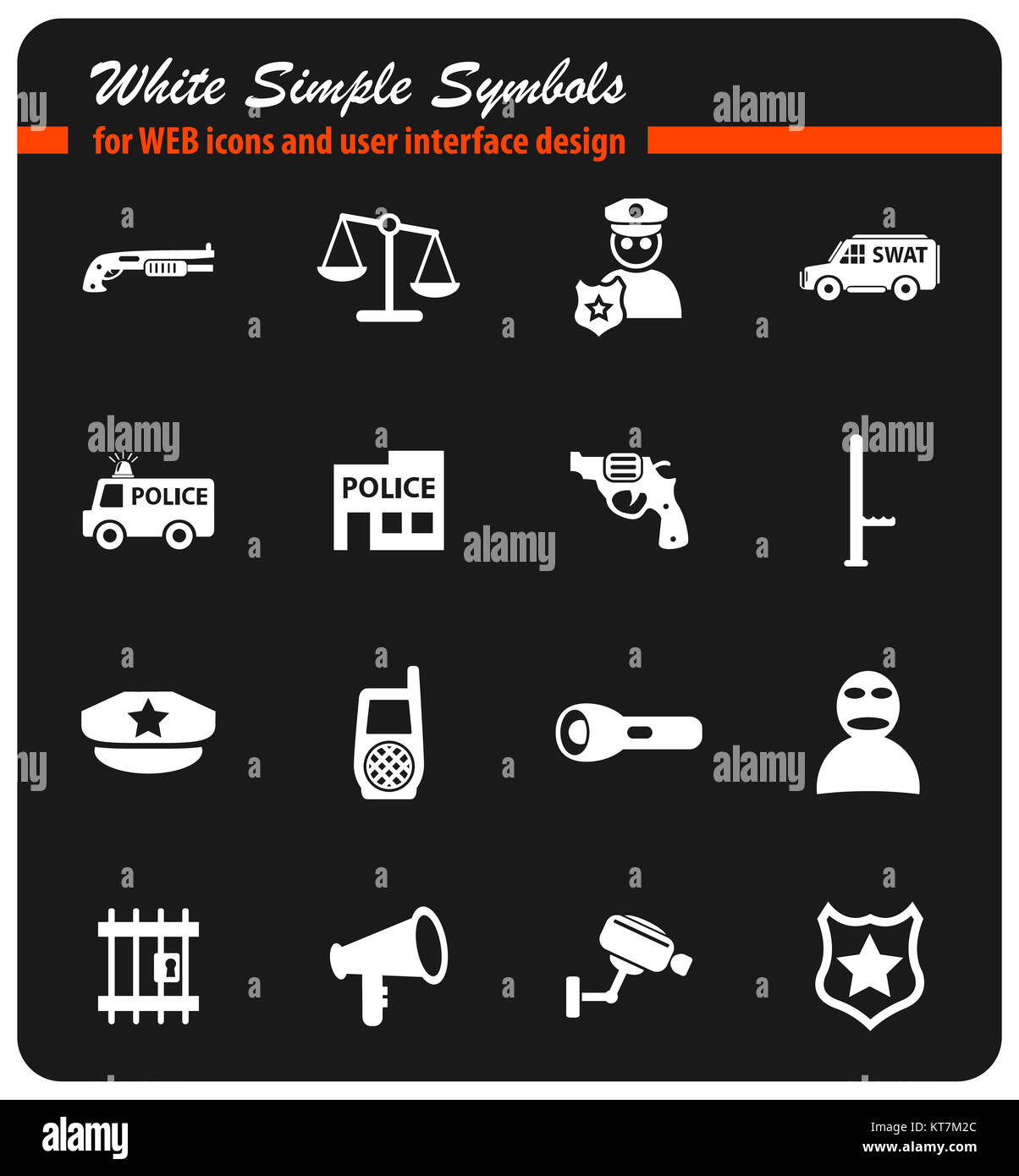police icon set Stock Photo - Alamy