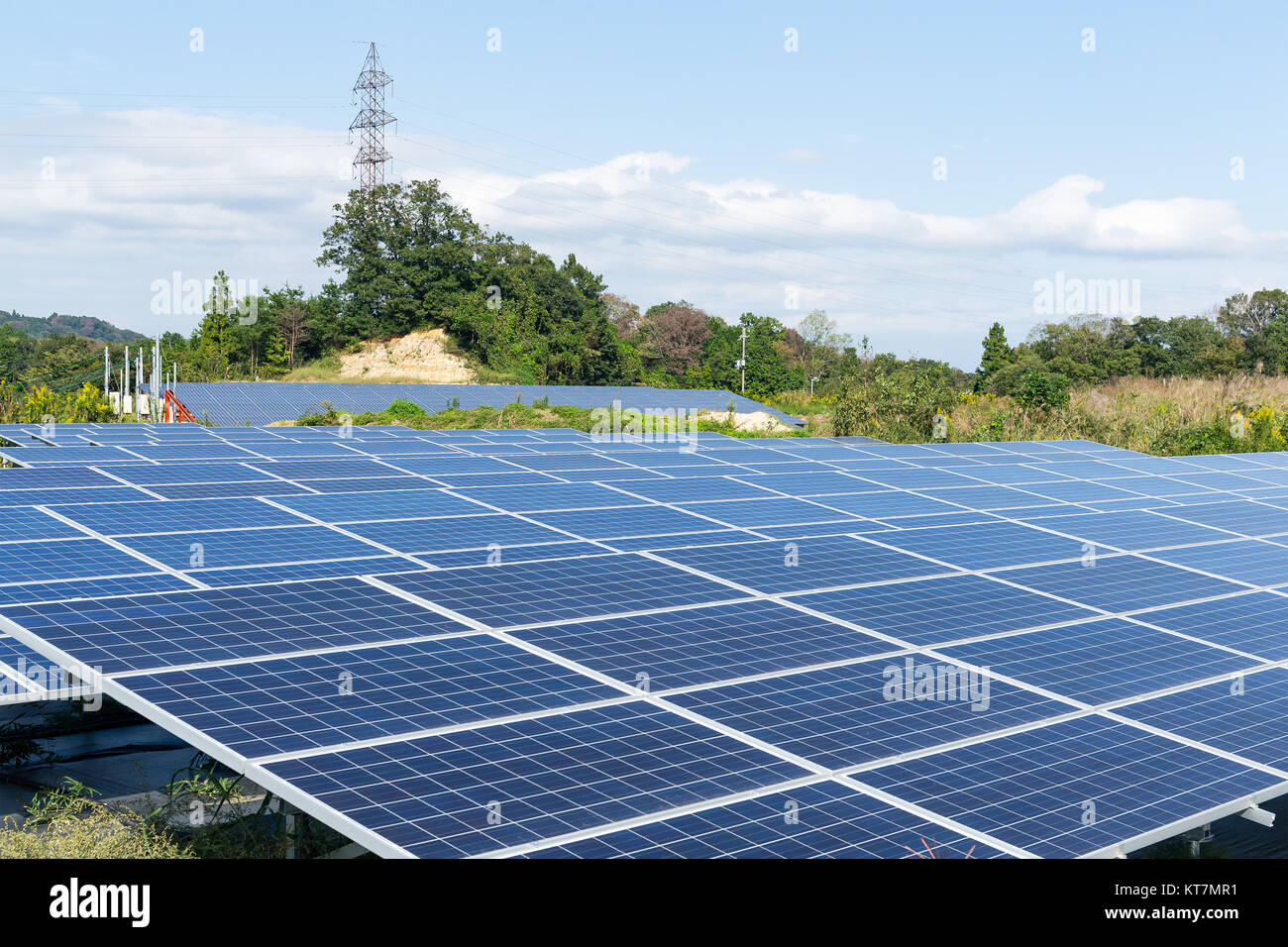 Solar panel plant Stock Photo Alamy