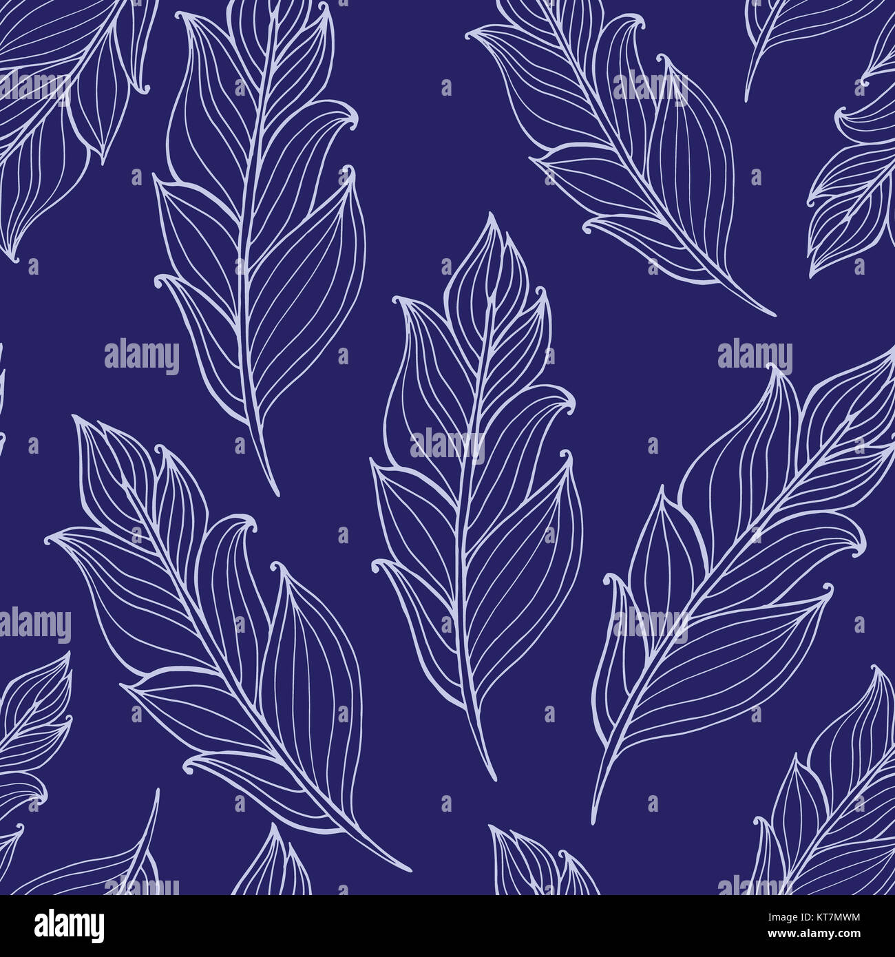 Hand drawn doodle zentangle feather pattern. Vector hand-drawn hipster ...