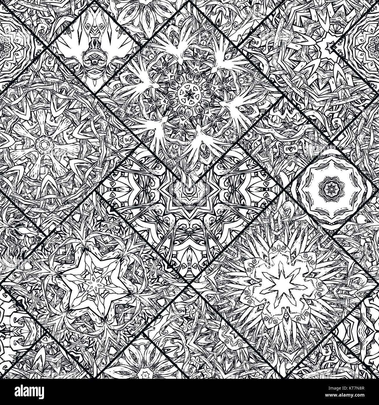 Seamless mandala pattern. Vector endless illustration in oriental style ...