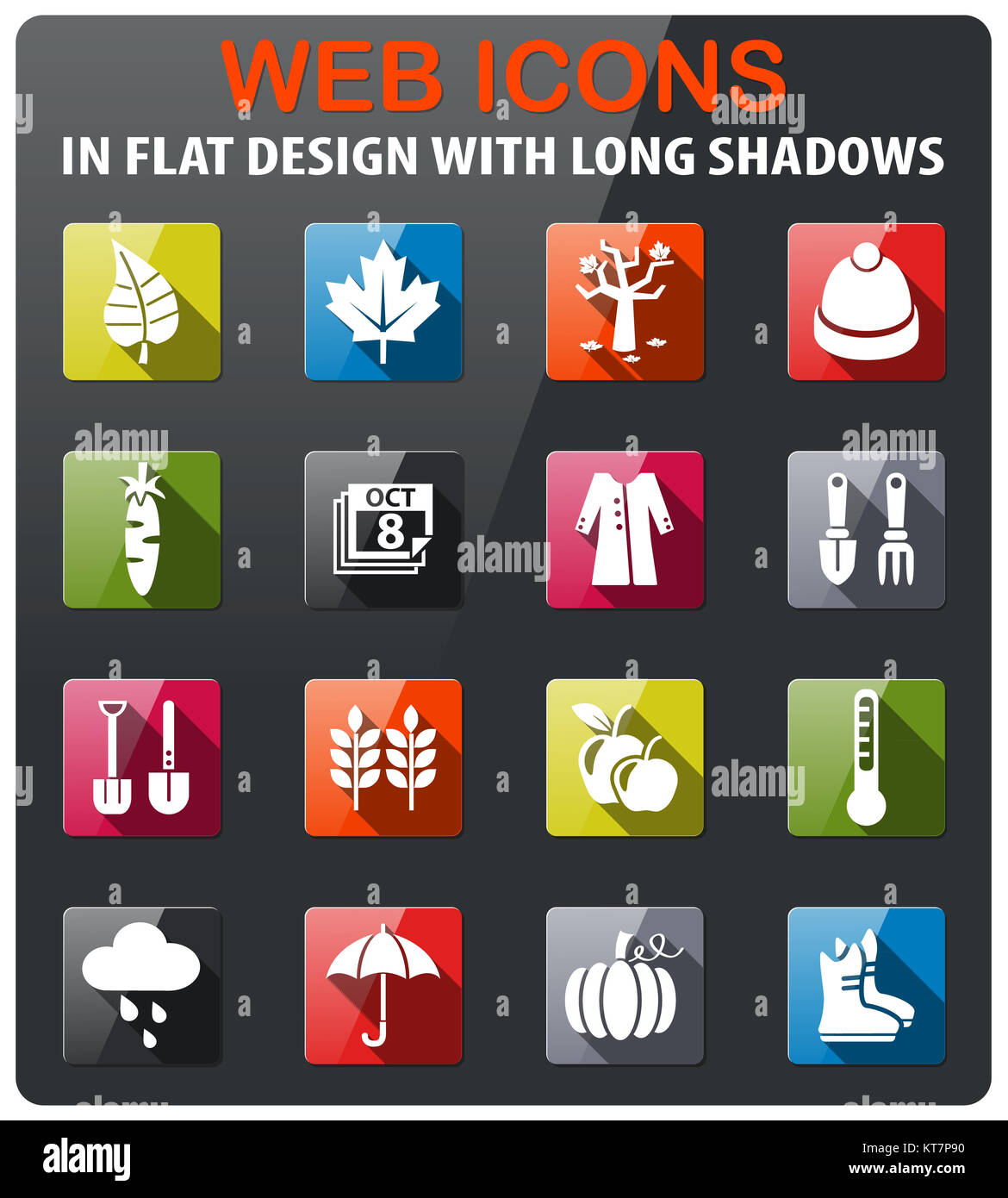 autmn icon set Stock Photo - Alamy
