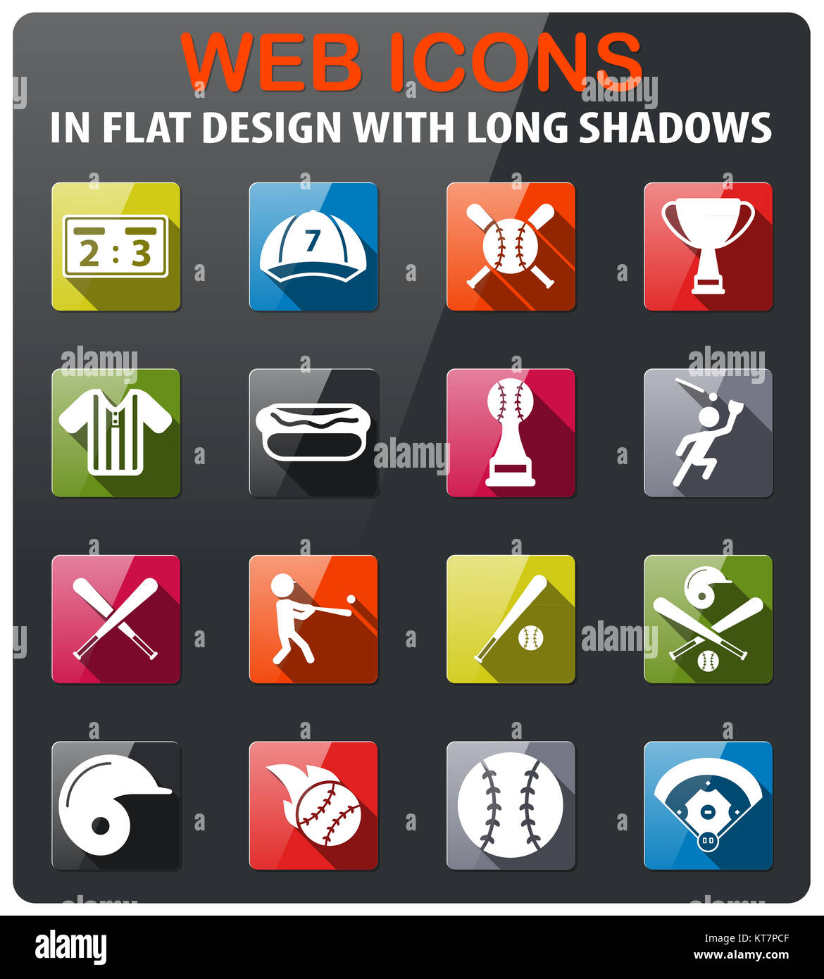 Baseball simply icons Stock Photo - Alamy