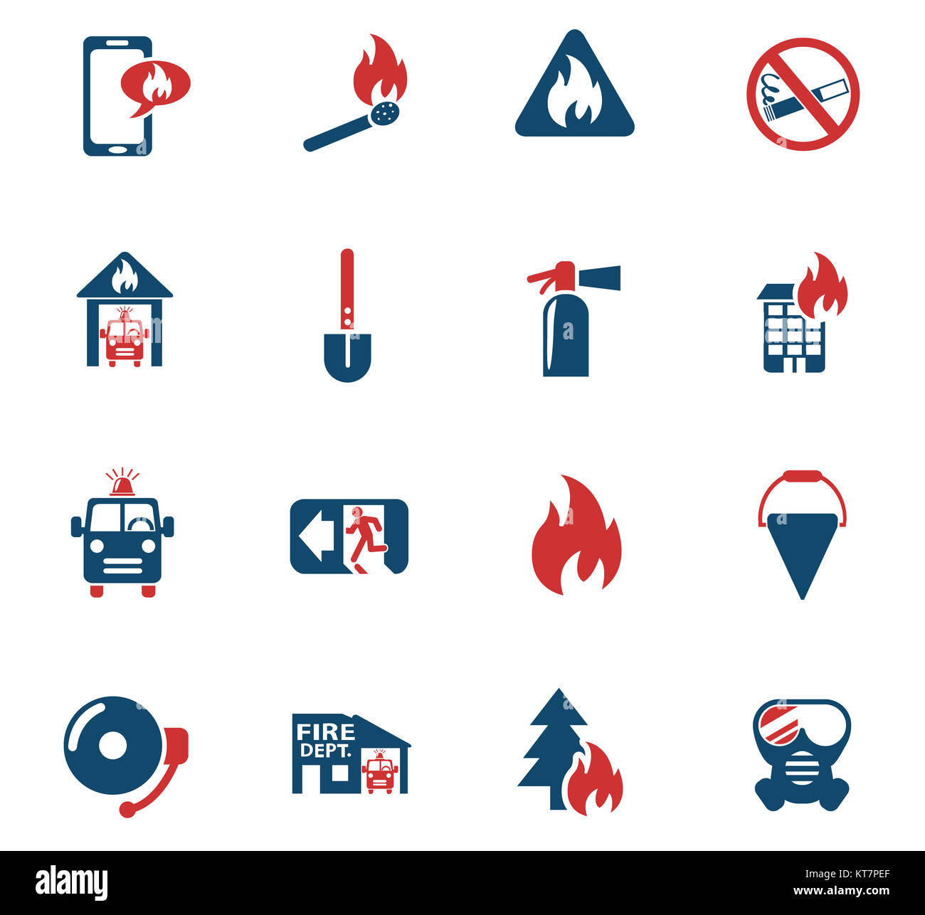 fire brigade icon set Stock Photo Alamy