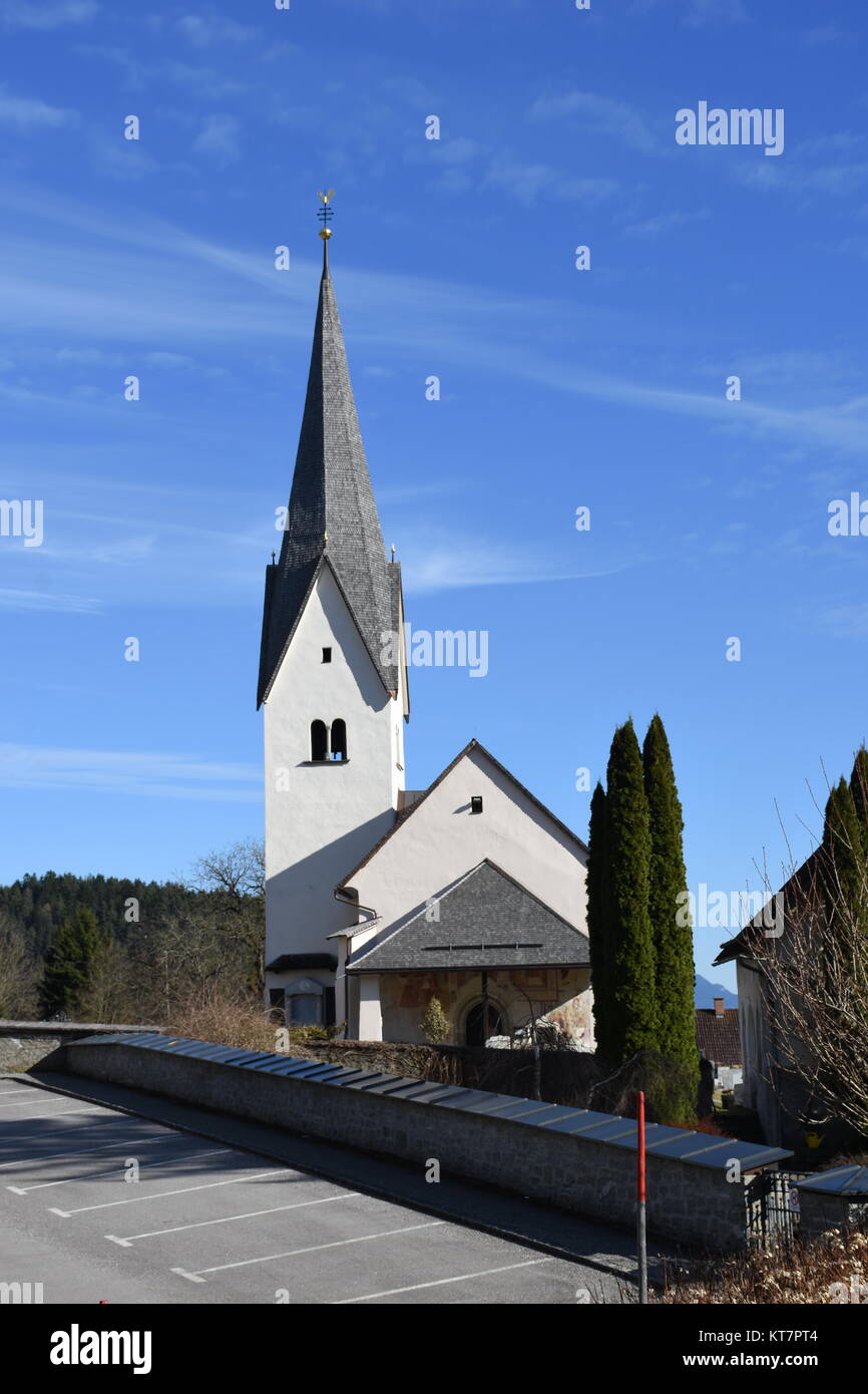 st. peter in wood,parish church,lendorf,teurnia,episcopal church,medieval,carinthia,baroque Stock Photo