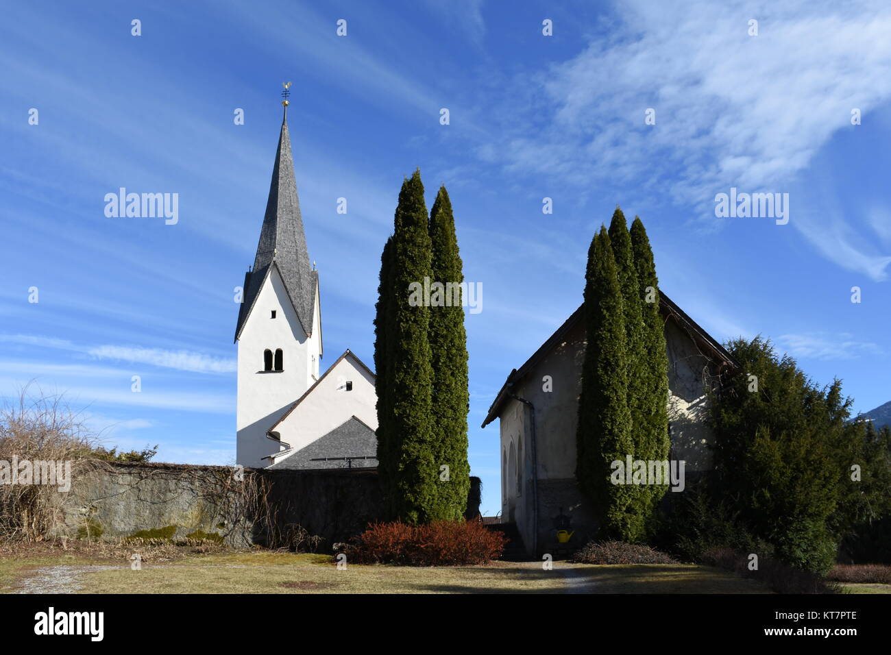 st. peter in wood,parish church,lendorf,teurnia,episcopal church,medieval,carinthia,baroque Stock Photo