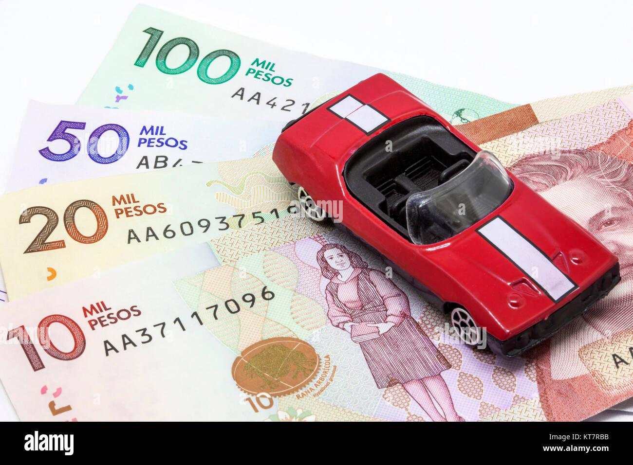 Saving money (pesos) to buy the car of my dreams Stock Photo Alamy