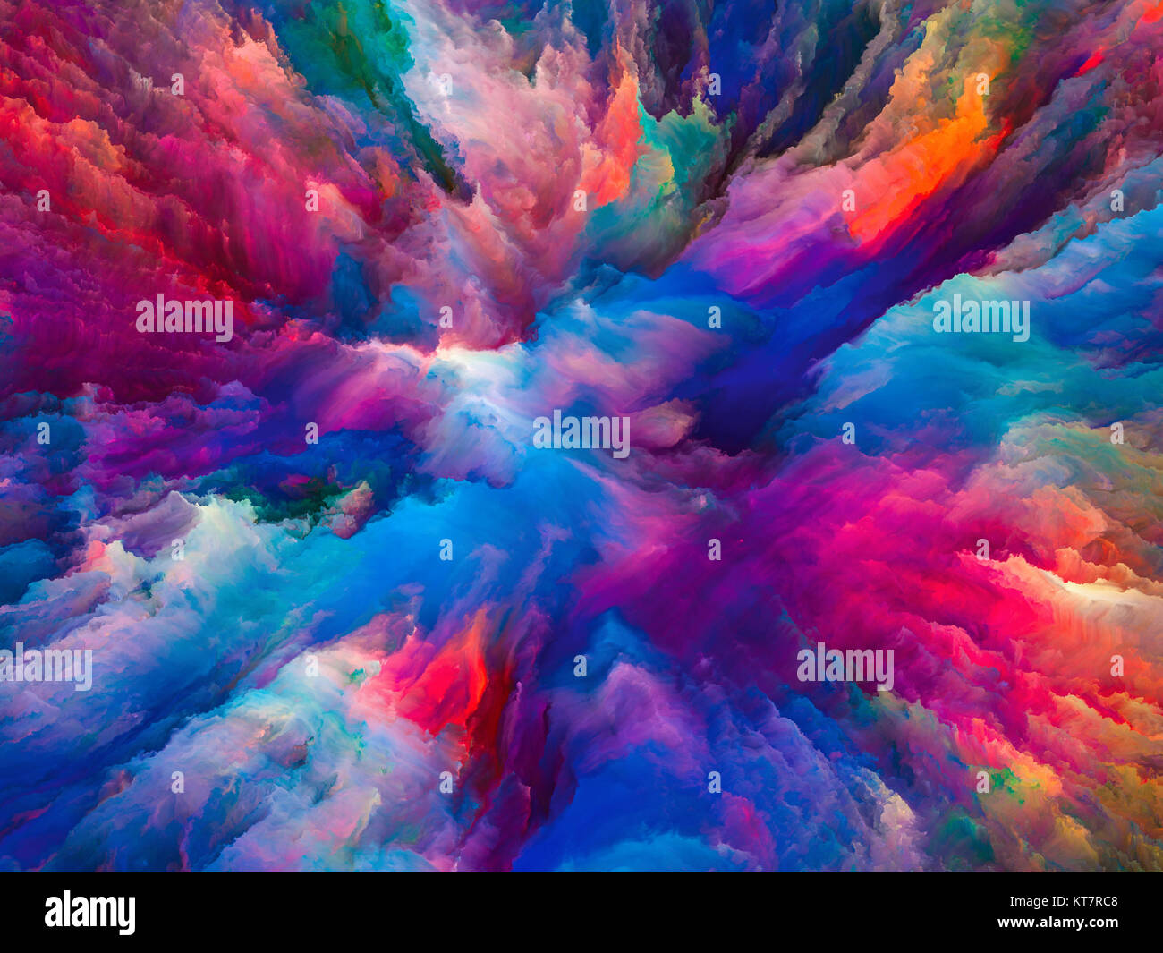 Exploding Surreal Paint Stock Photo - Alamy