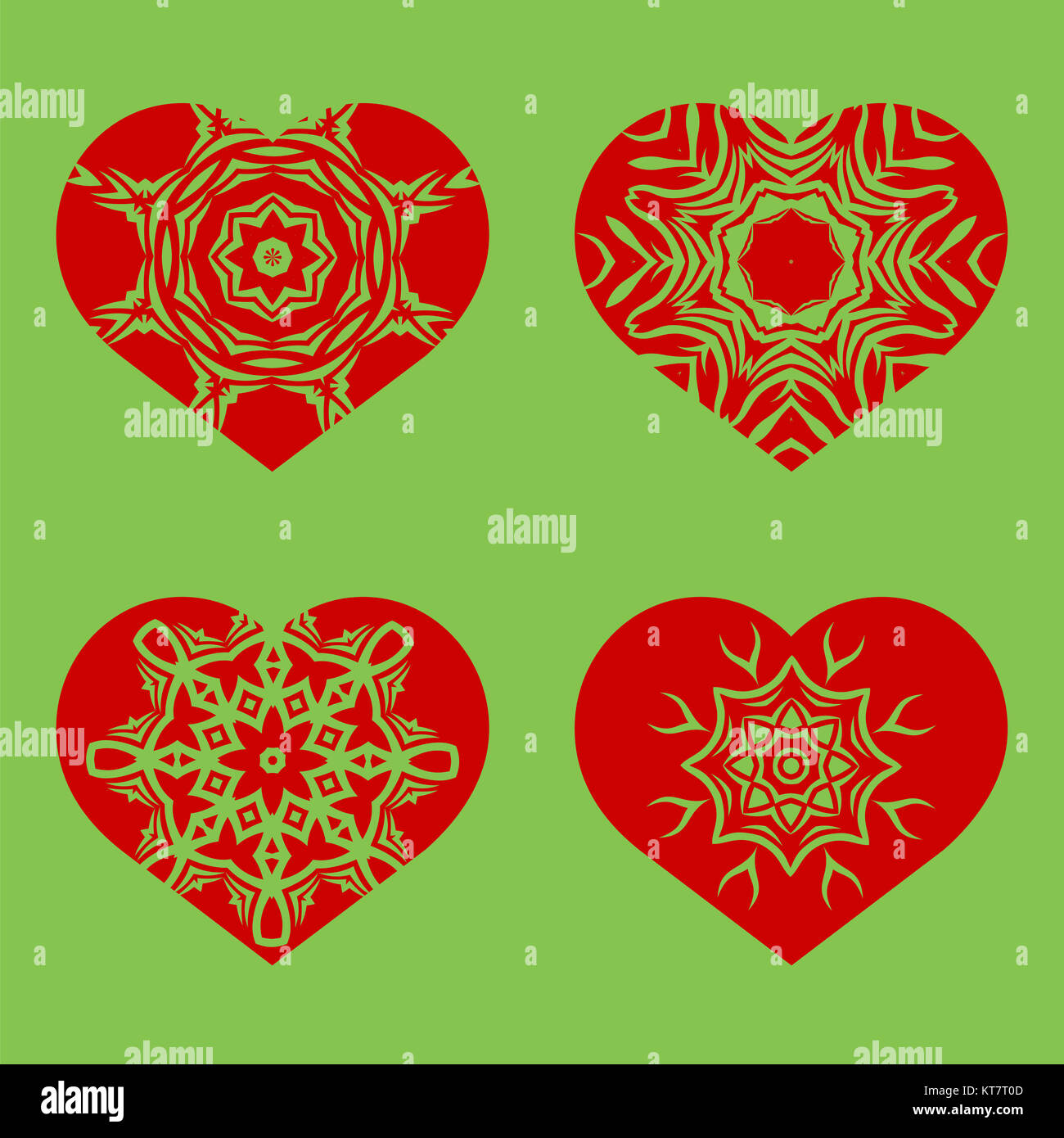 Romantic Red Heart Set Stock Photo - Alamy