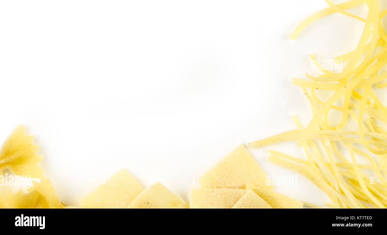 abstract background made of pasta on white background Stock Photo - Alamy