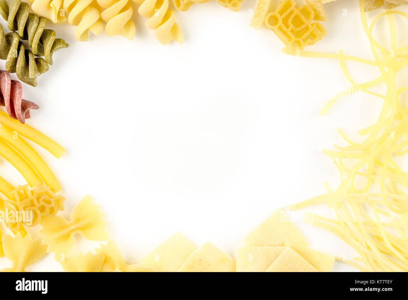 abstract background made of pasta on white background Stock Photo - Alamy