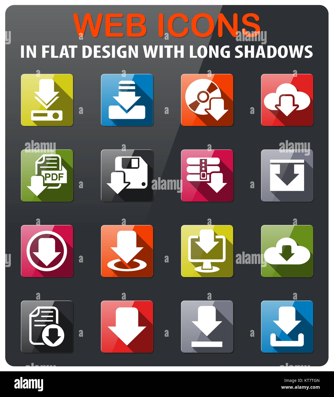 download icon set Stock Photo - Alamy