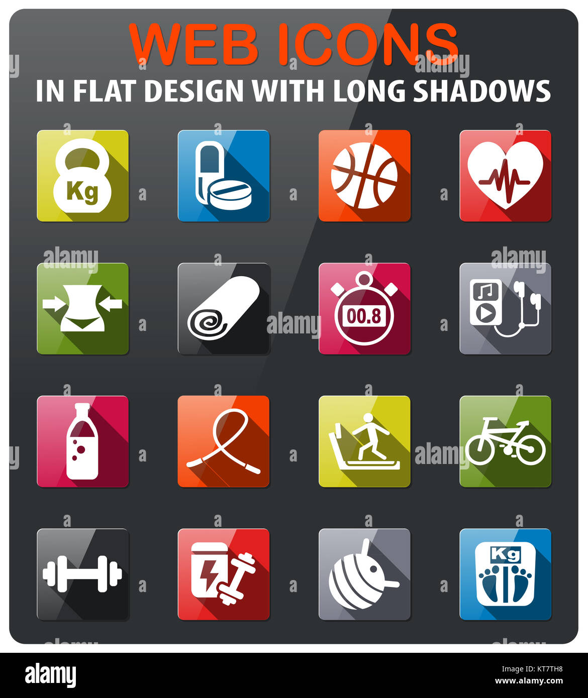 fitness icon set Stock Photo - Alamy