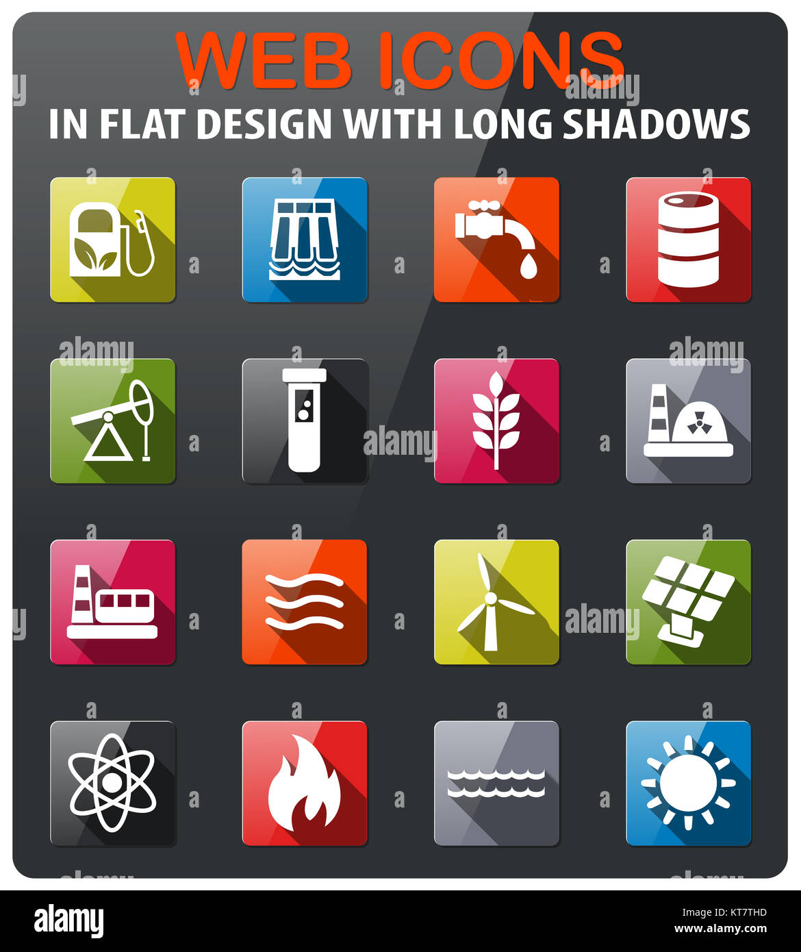 fuel and power icon set Stock Photo - Alamy