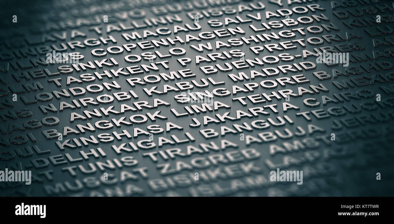 Geography, Capital List Stock Photo Alamy