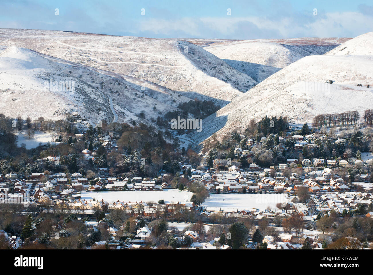Carding Mill Valley and Church Stretton, seen from Hope Bowdler