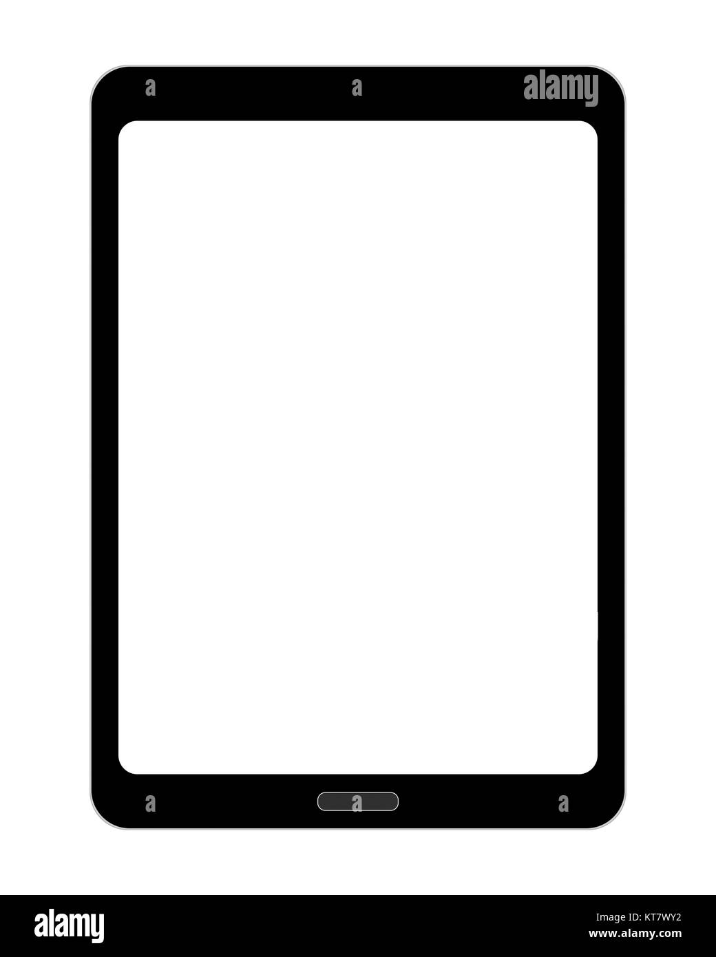 Tablet Computer isoliert auf weißem Hintergrund Stock Photo