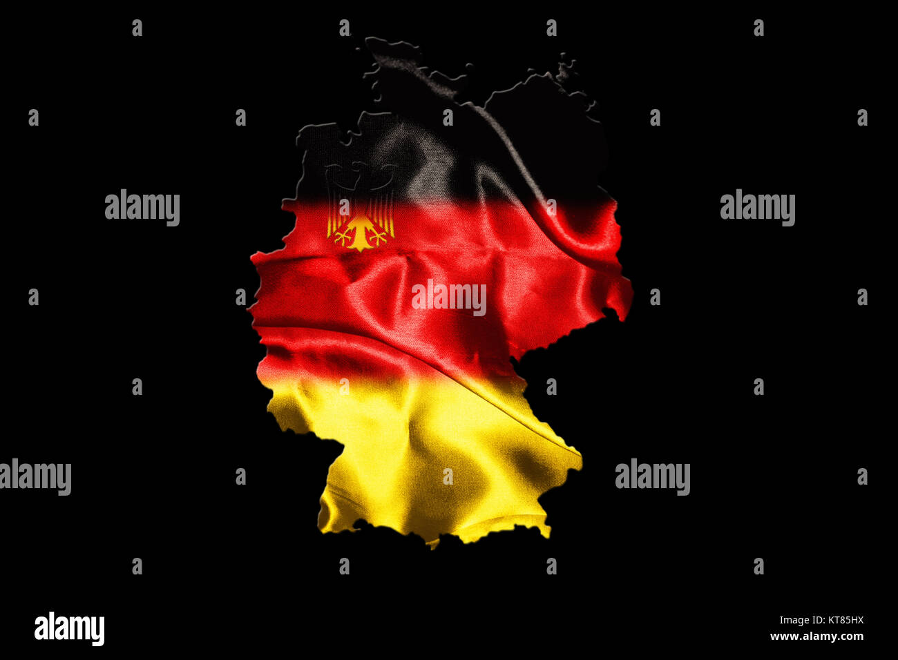 German Map With National Flag KT85HX 