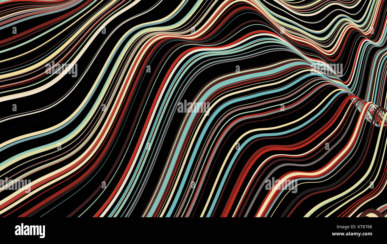 abstract 3d rendering background with wavy lines Stock Photo - Alamy