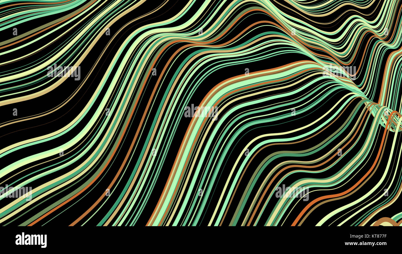 abstract 3d rendering background with wavy lines Stock Photo - Alamy