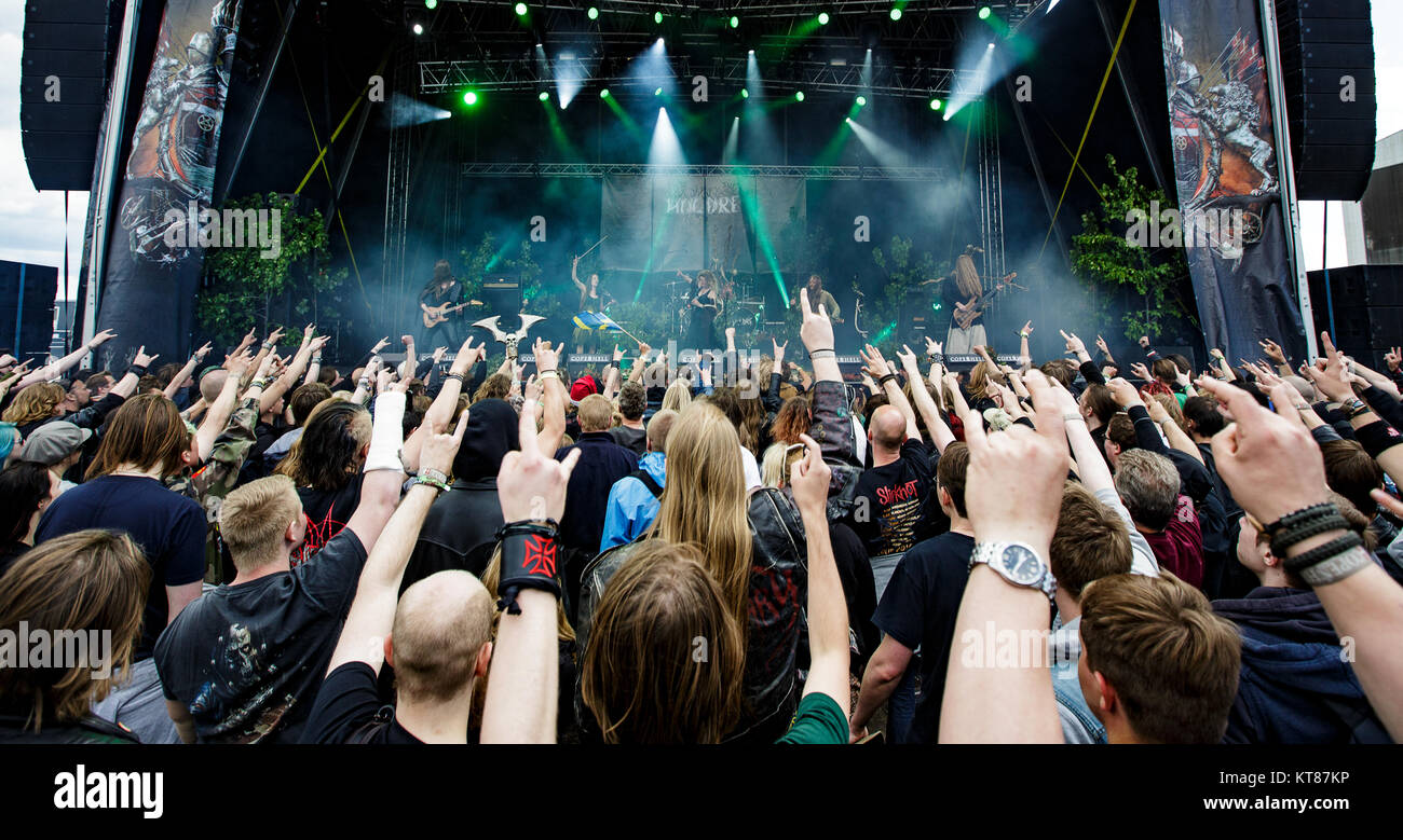 Energetic heavy metal fans attend one of many concerts during the