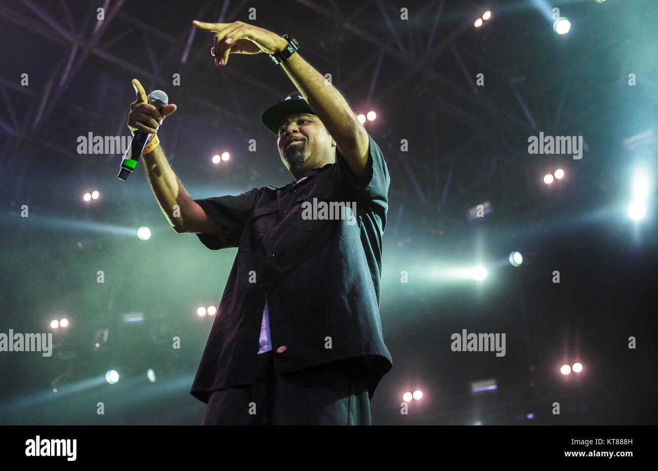The American hip hop group Dilated Peoples performs a live concert at