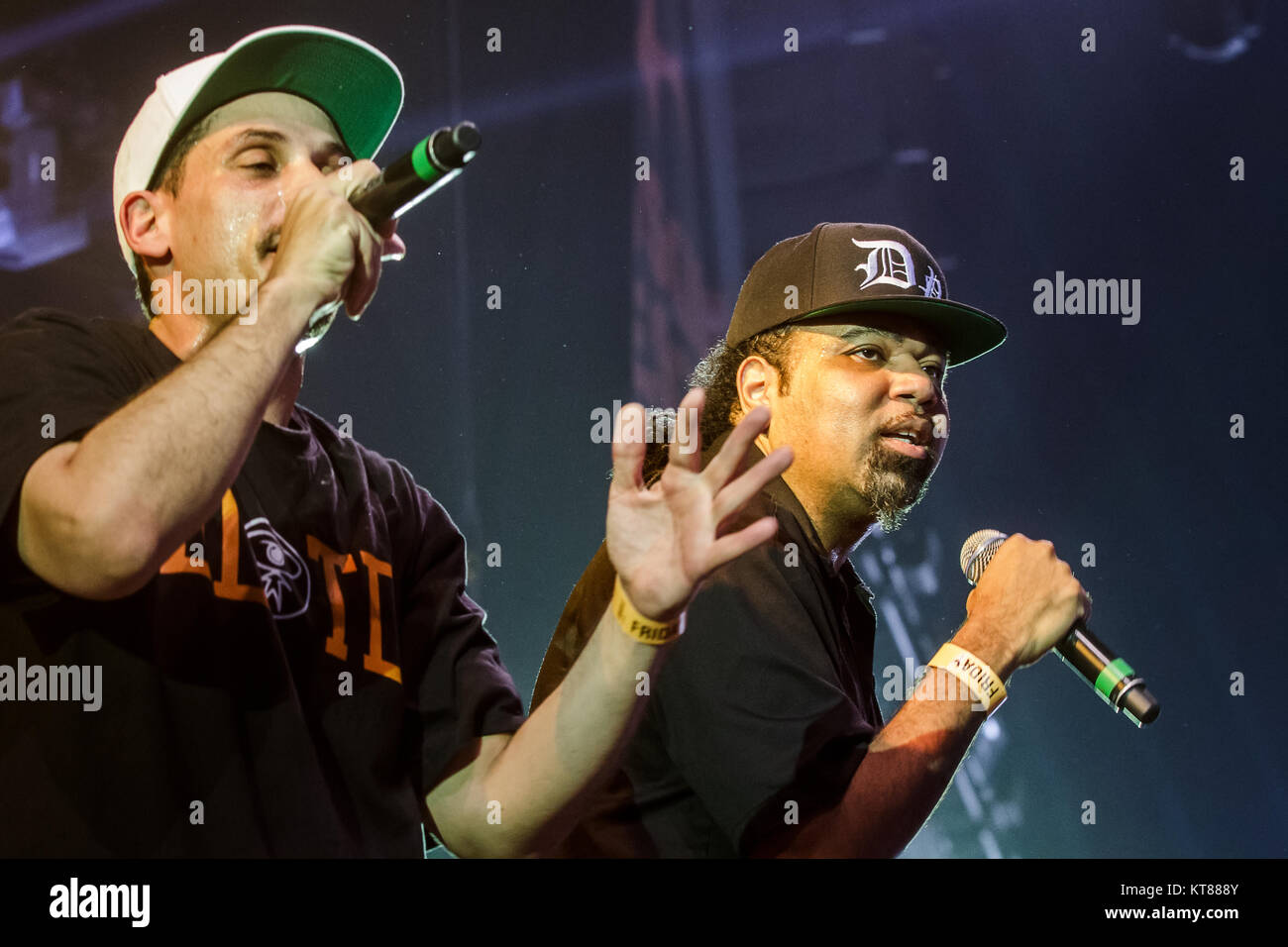 The American hip hop group Dilated Peoples performs a live concert at