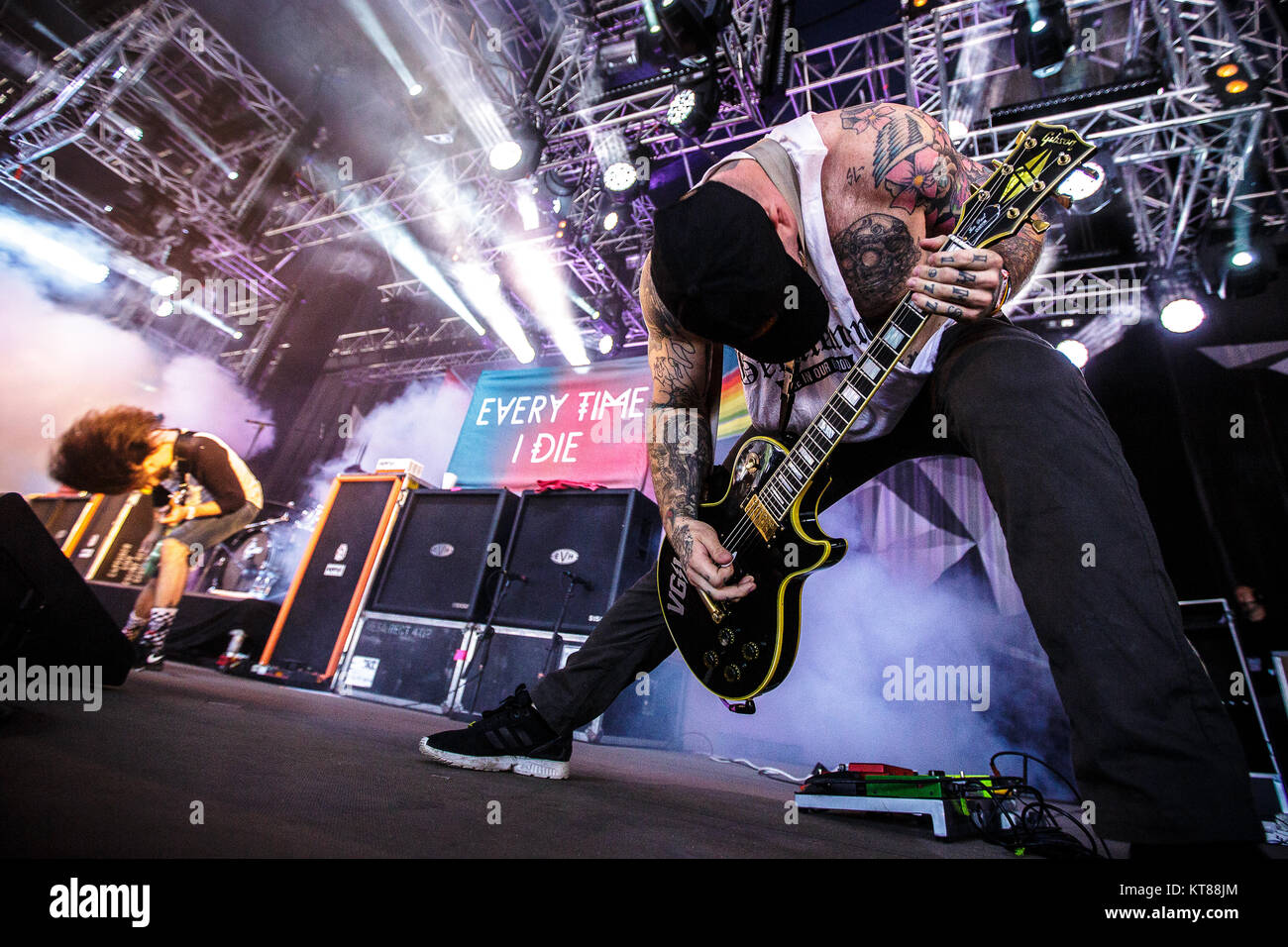 The American metalcore band Every Time I Die performs a live concert at