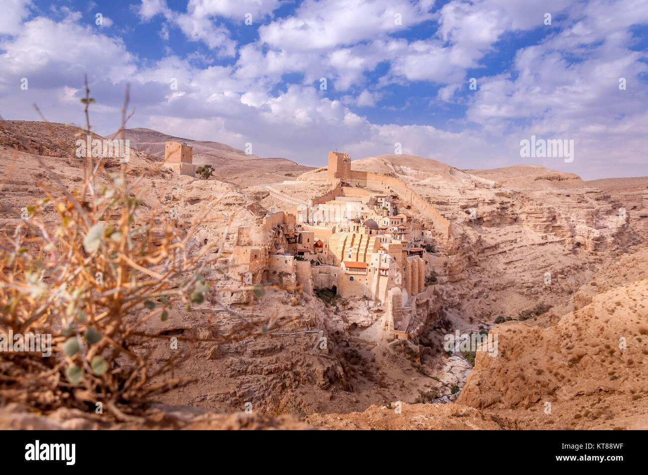 Holy Lavra of Saint Sabbas the Sanctified, known in Arabic as Mar Saba Stock Photo