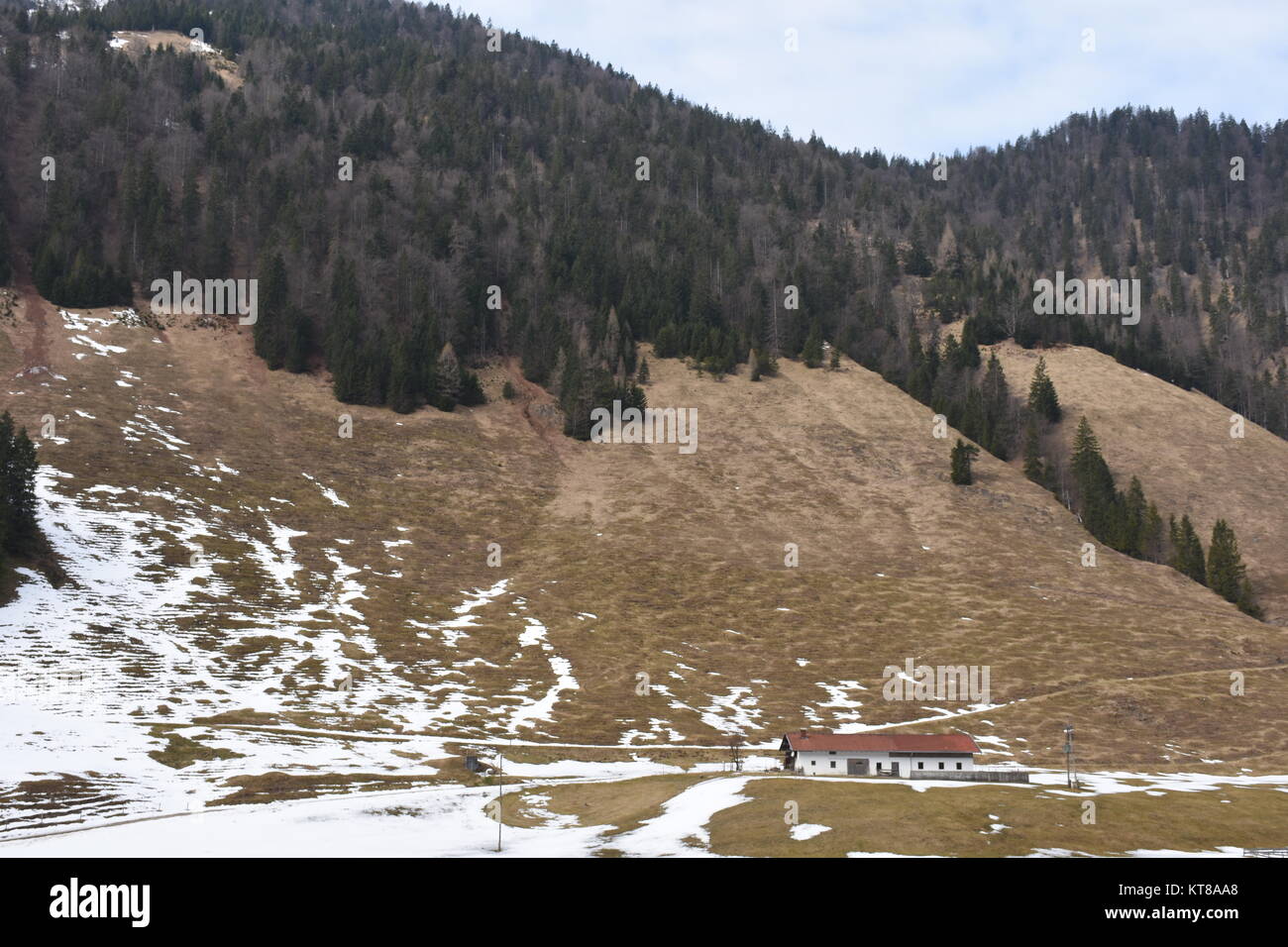 wacht,bÃ¤ckeralm,border,kufstein,bayrischzell,origin pass,mangfallgebirge,snow Stock Photo