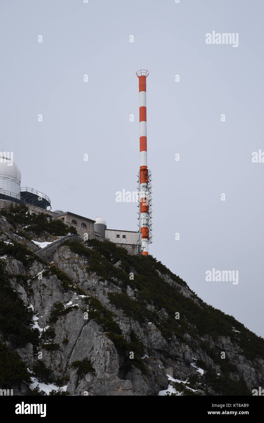 transmitter,wendelstein,tv,radio,radio mast,radio tower,broadcast building,dvb-t2 Stock Photo