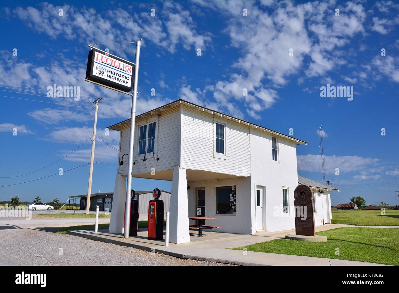Hydro, Oklahoma July 20, 2017 Lucille's Service Station, a classic