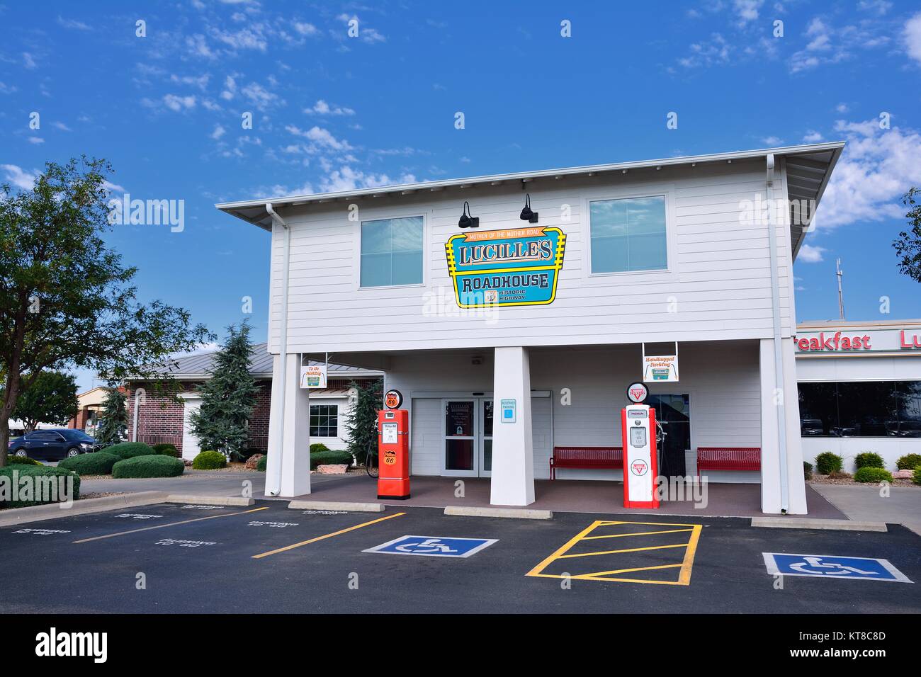 Hydro, Oklahoma July 20, 2017 Lucille's Service Station, a classic and historic gas station