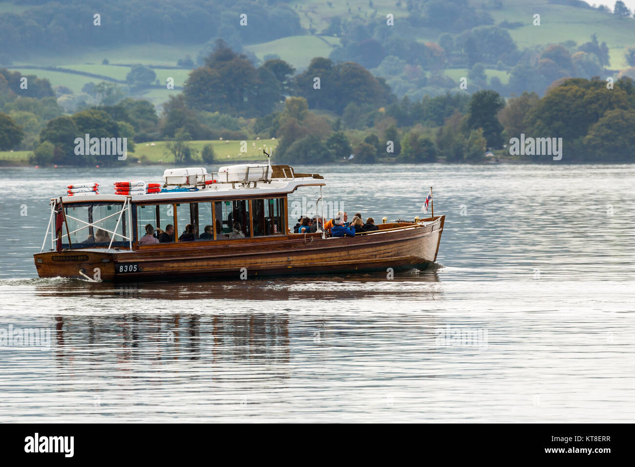 8305 'Queen of The Lake' on Lake Winderemere in The Lake District, Cumbria, England, UK Stock Photo