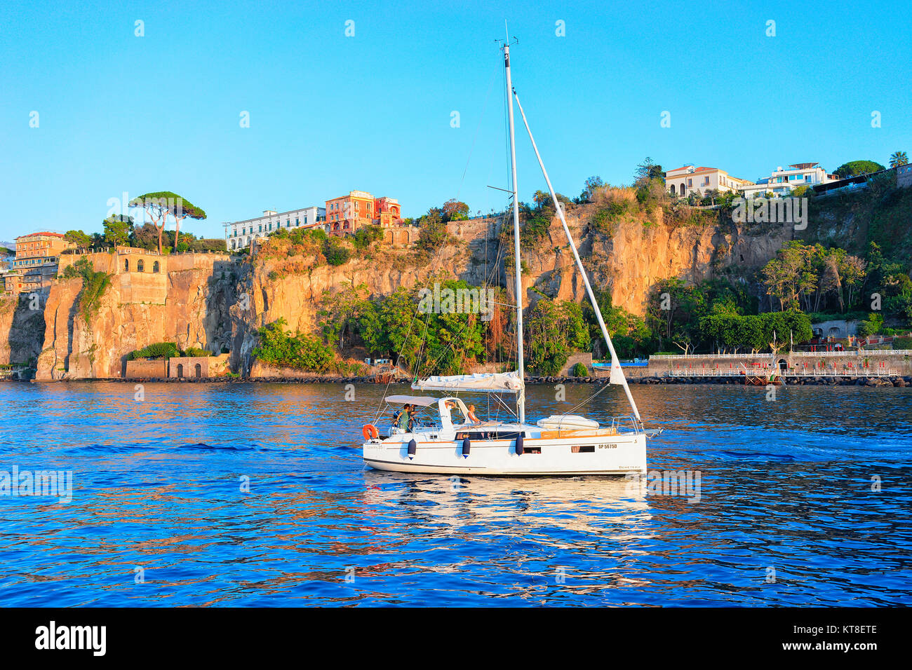 Sorrento Italy October 3 2017 Boat In Marina Grande Port In sorrento-italy-october-3-2017-boat-in-marina-grande-port-in