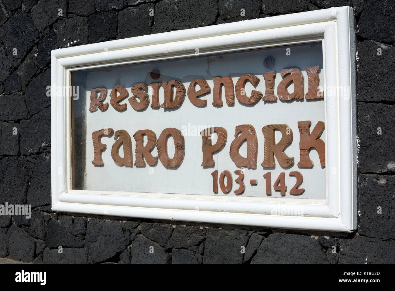 Faro Park Residential Area Sign Near Playa Blanca Lanzarote Spain faro-park-residential-area-sign-near-playa-blanca-lanzarote-spain