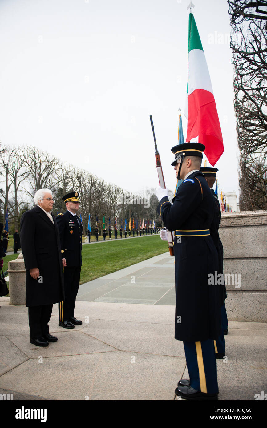 President of Italy Sergio Mattarella, left, and Maj. Gen. Bradley A ...