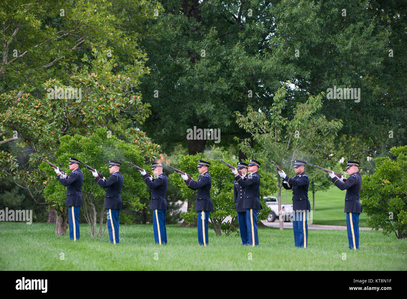 Members of the 3d U.S. Infantry Regiment (The Old Guard) participate in the graveside service