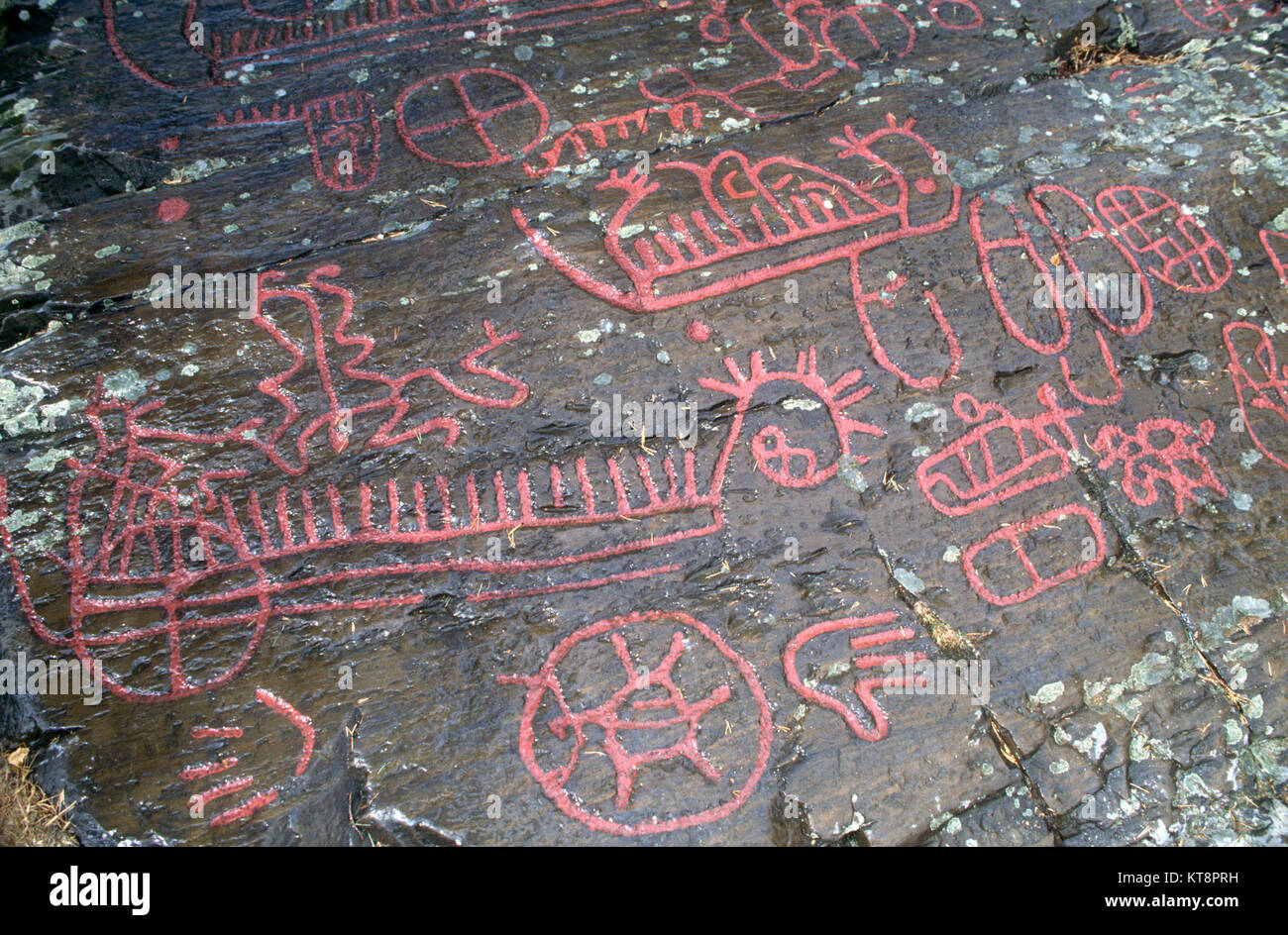 CARVINGS at Tanum Bohuslän Sweden 2013 Stock Photo