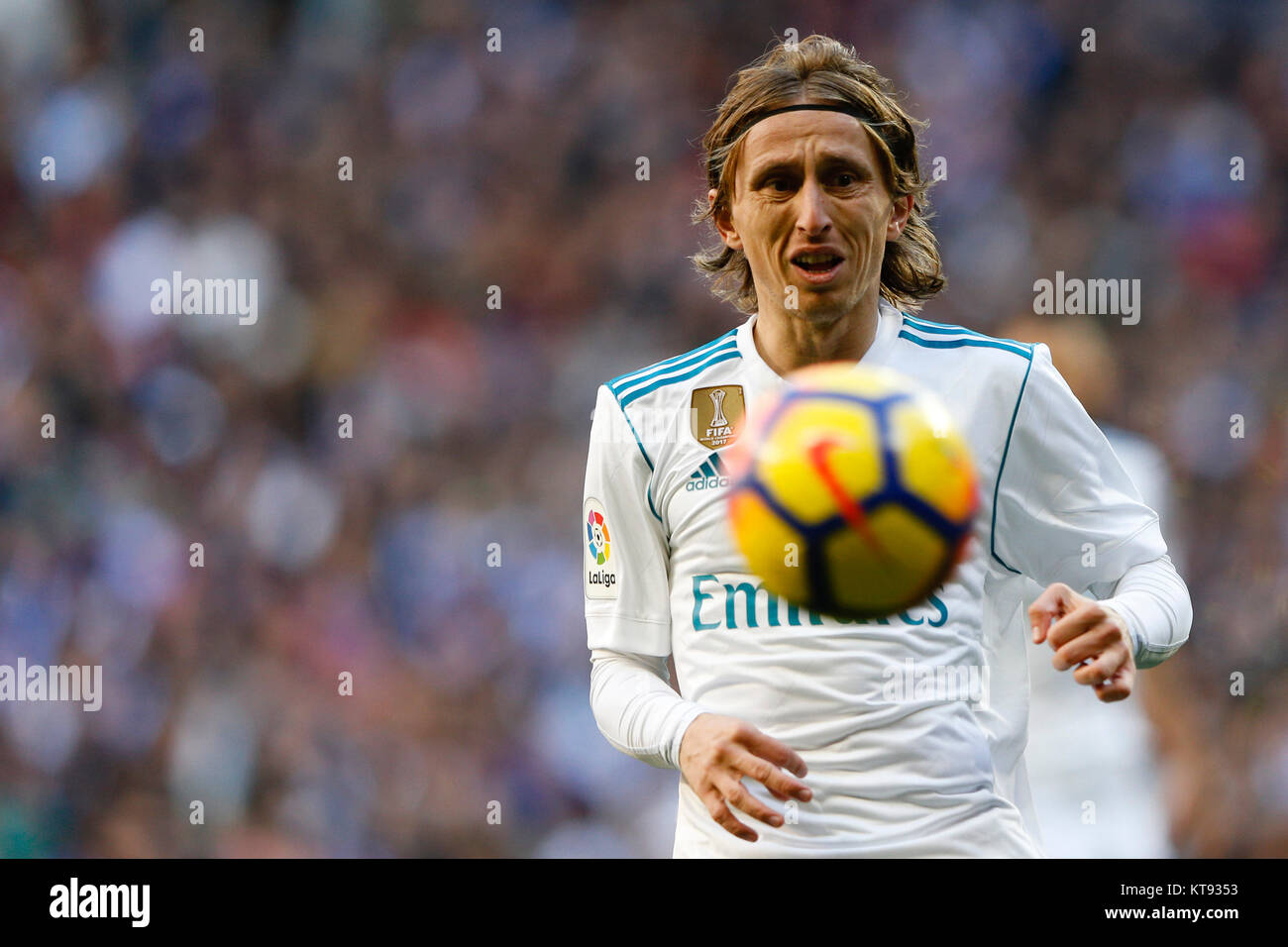 Barcelona, Spain. 23rd Dec, 2017. Luka Modric of Real Madrid during the