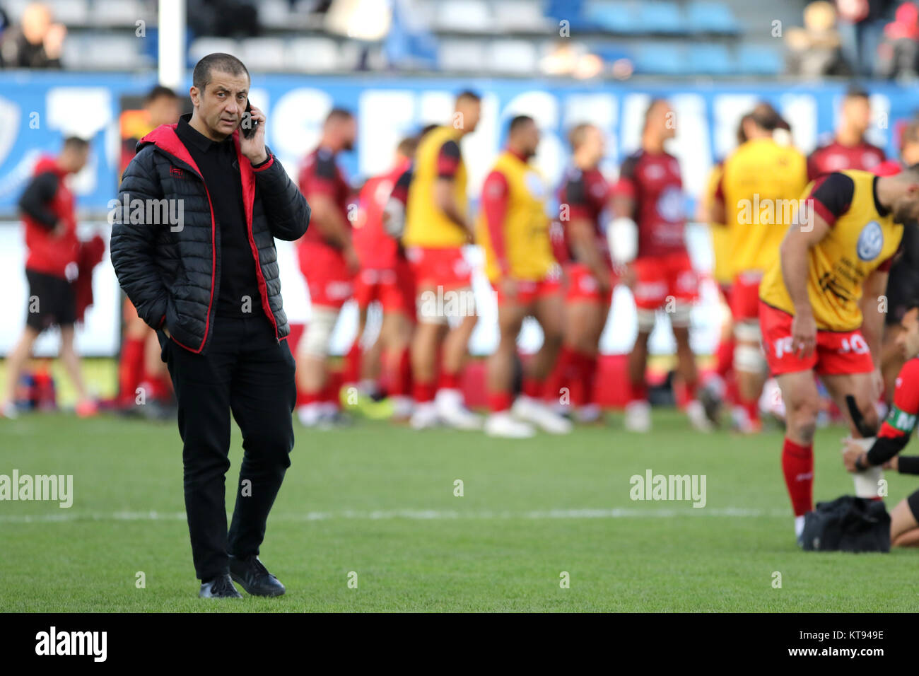 Castres (France) Nov,25th 2017 French Rugby Championship TOP 14  season 2017-2018 Castres Olympique against RC Toulon Mourad  BOUDJELLAL President of RCT TOULON   Credit: Sebastien Lapeyrere/Alamy Live News. Stock Photo