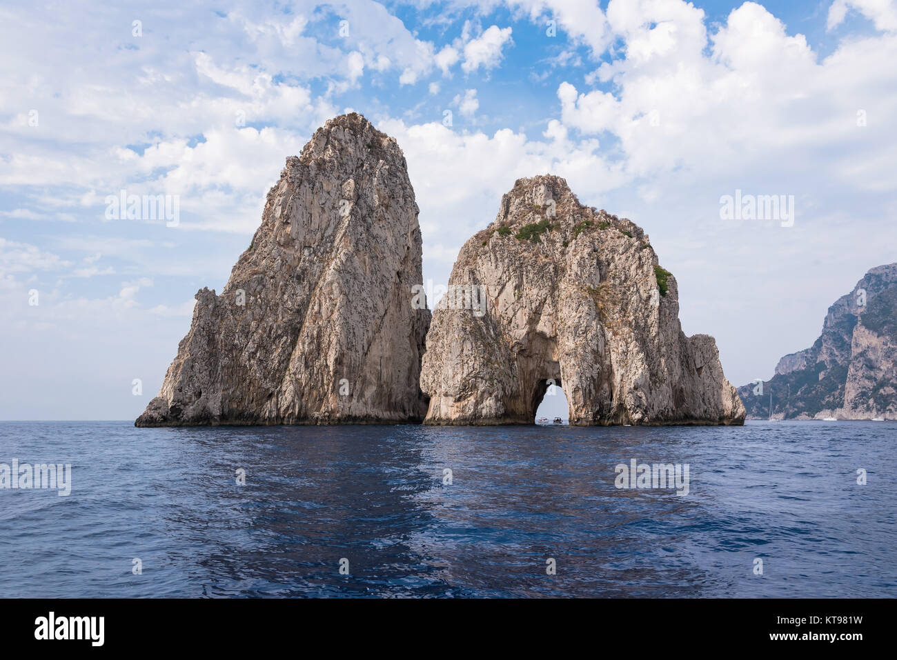 faraglioni rocks at capri island coast Stock Photo - Alamy