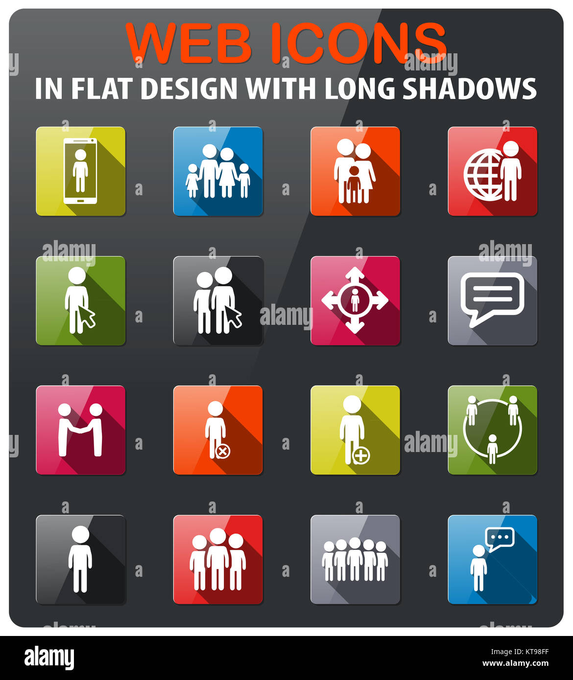 Community simply icons Stock Photo - Alamy