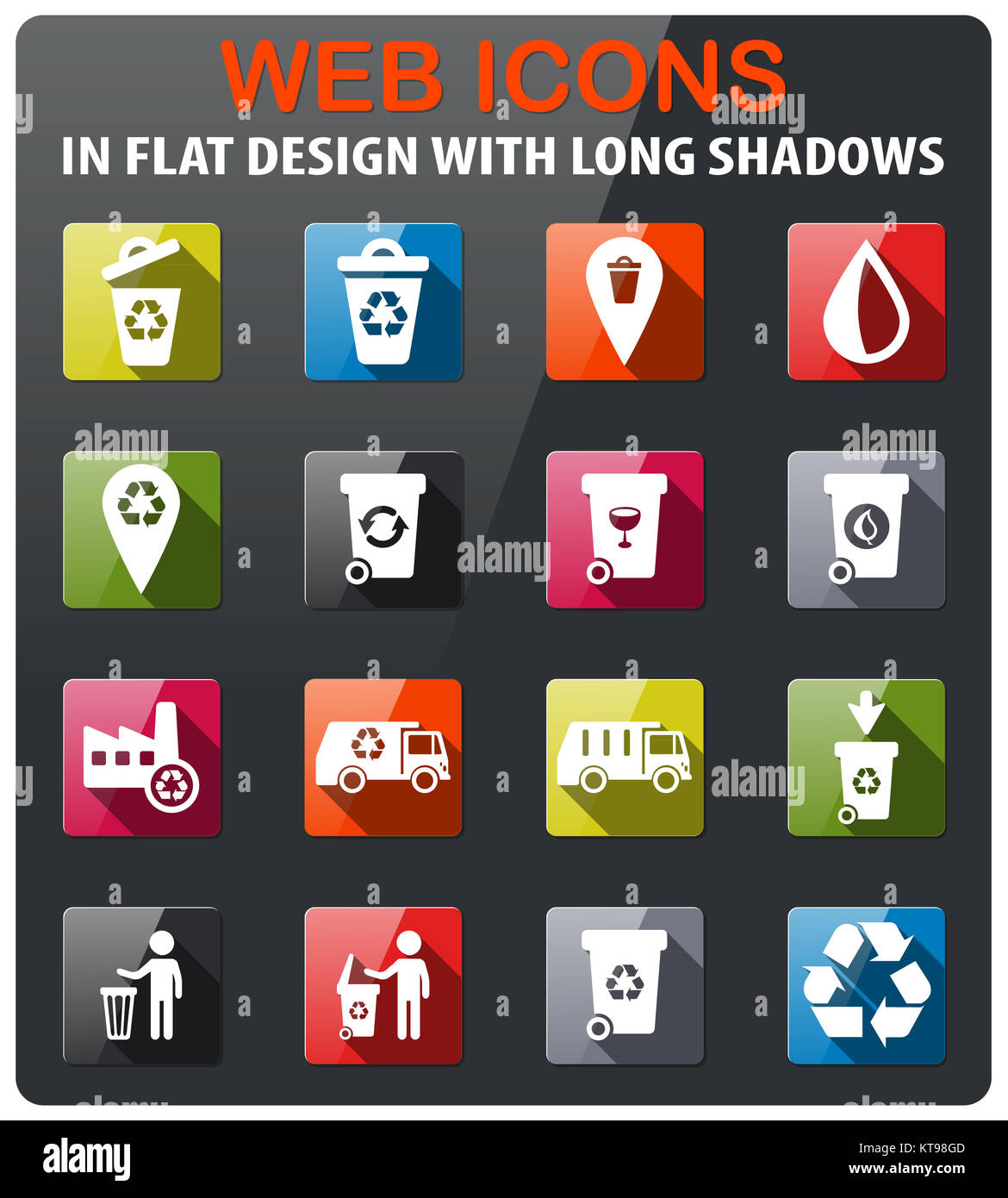 Garbage simply icons Stock Photo - Alamy
