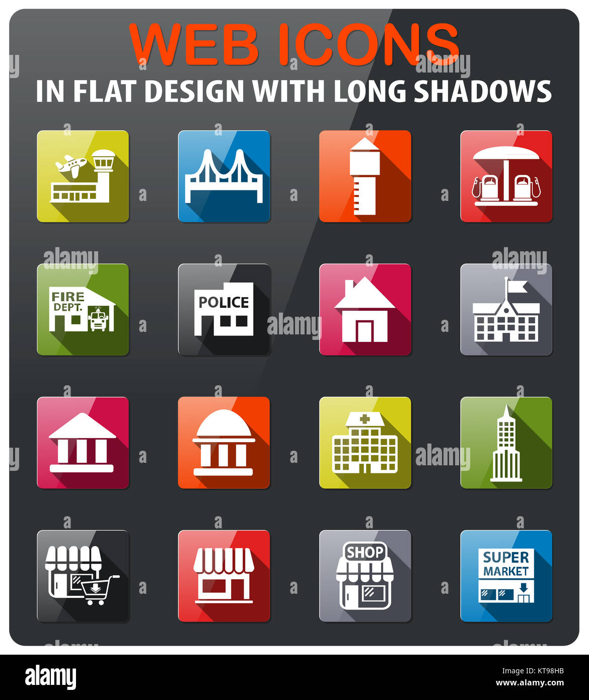 infrastructure icon set Stock Photo - Alamy
