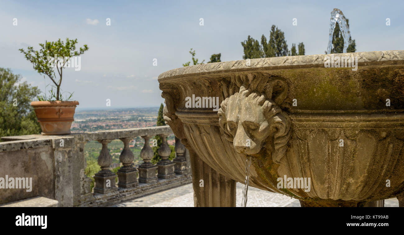 Fountain with lions Stock Photo - Alamy