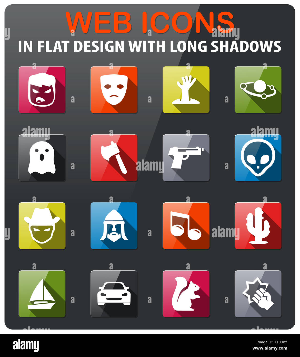 cinema genres icon set Stock Photo - Alamy