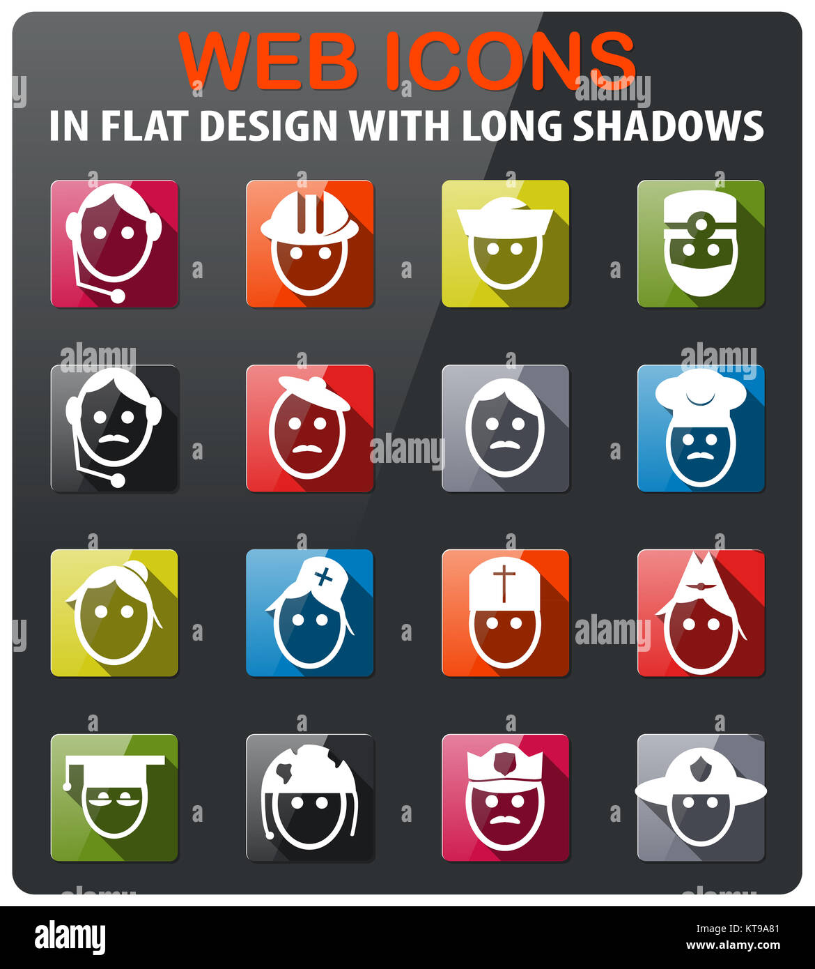 profession icon set Stock Photo - Alamy