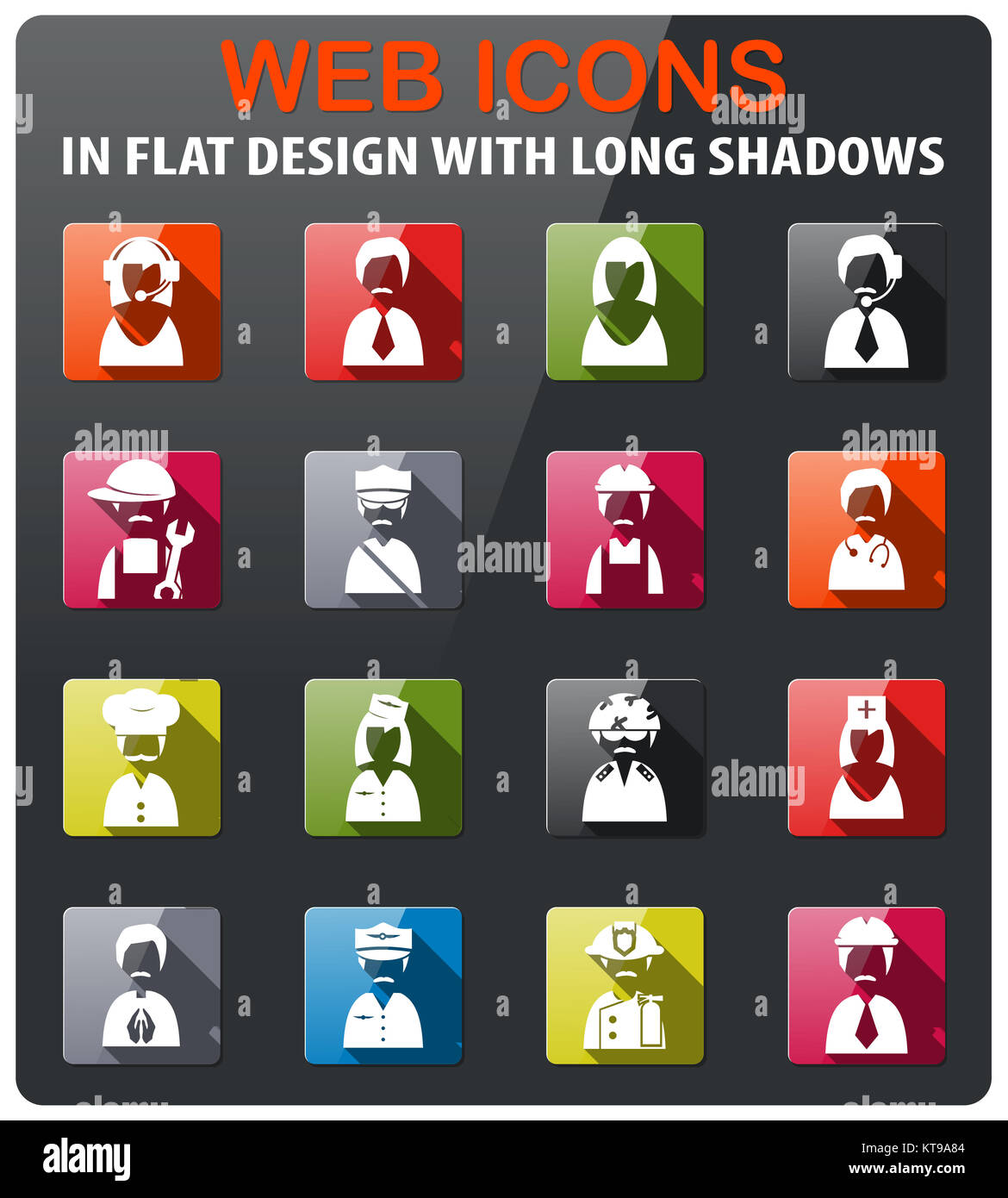 profession icon set Stock Photo - Alamy